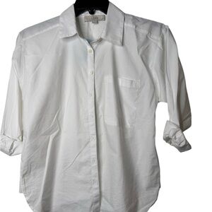LOFT Women's White Button Down Shirt